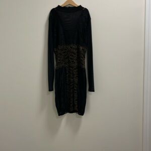 black lace dress long sleeve